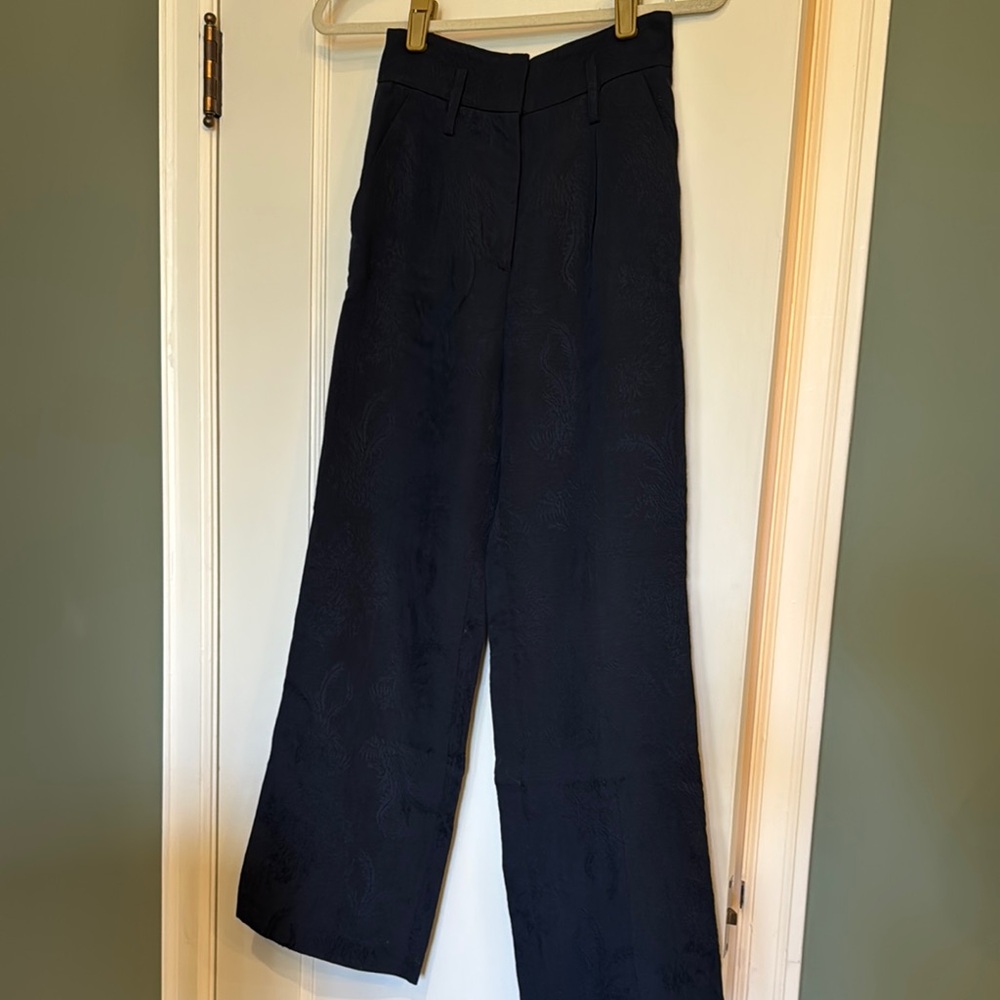 Veronica Beard Wide Leg High-Waisted Trousers